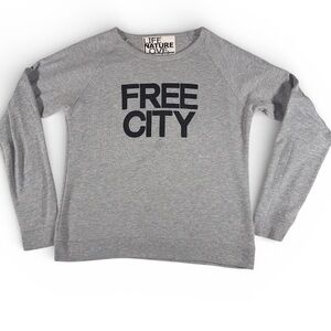 Freecity Gray Logo Graphic Sweatshirt - Large